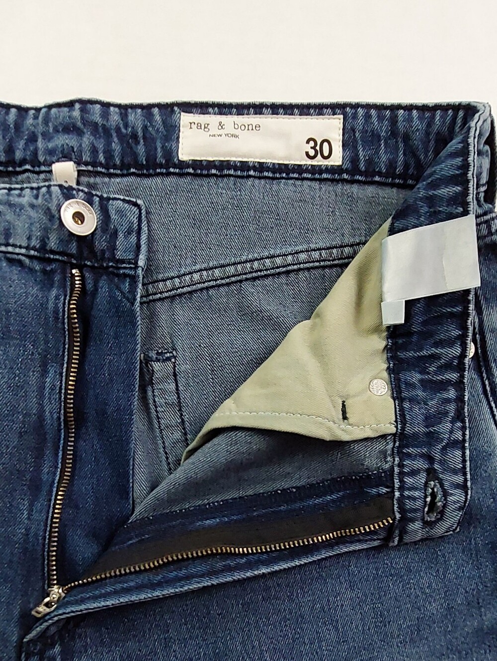 Rag & Bone Logan Mid Rise Wide Leg Jeans Womens Size 30x32 (34x32) Blue NWT $255 - Picture 9 of 16